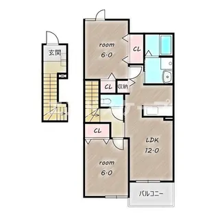 ポワールメゾンD【2階】の間取り
