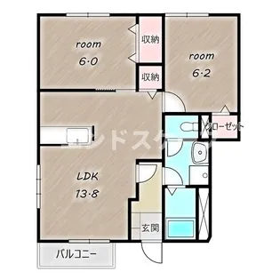 パール・カーサB【1階】の間取り