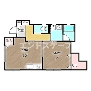 JハウスⅡ【102号室】の間取り