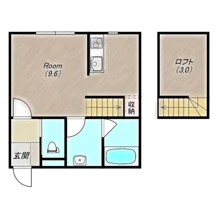 Bellina 青柳 A【203号室】の間取り