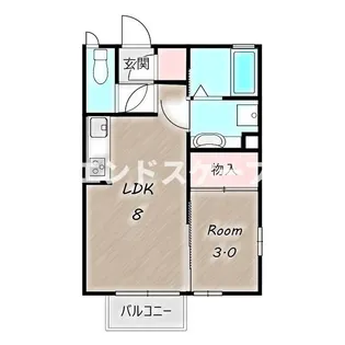 ディアコート B【2階】の間取り