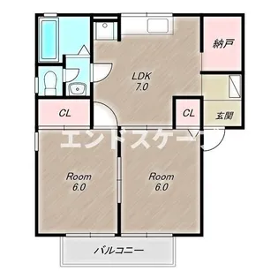 セジュール赤城【2階】の間取り