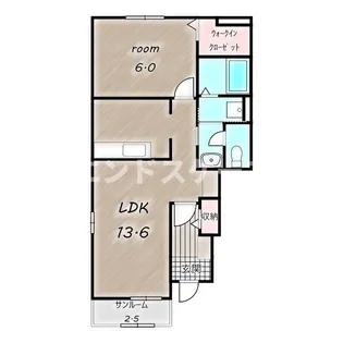 ロックヴィレッジⅠ【1階】の間取り