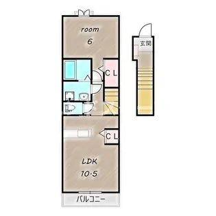 1LDKの間取り画像