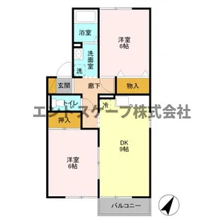 セジュール八千代 B【2階】の間取り
