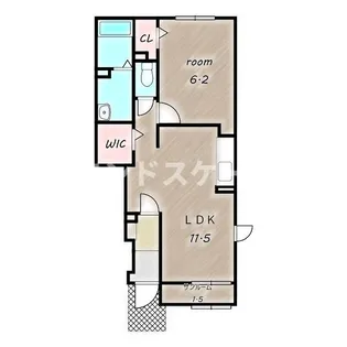 サンハイム トリバ B【1階】の間取り