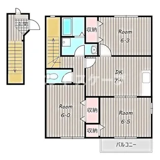 ヴィトンA【2階】の間取り
