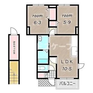 パイン ヴィレッジA【1階】の間取り