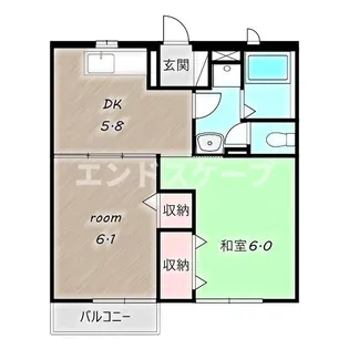 フローラルコート【2階】の間取り