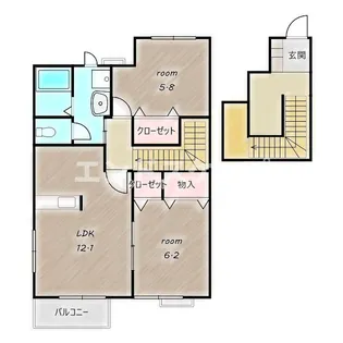 パインフィールドB【2階】の間取り
