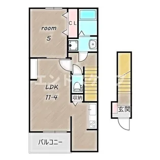 メゾンド ソレイユ Ⅲ【2階】の間取り