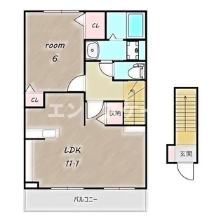ラビスⅡ【2階】の間取り