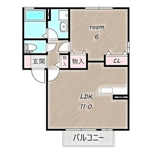 リュエル A/B【2階】の間取り
