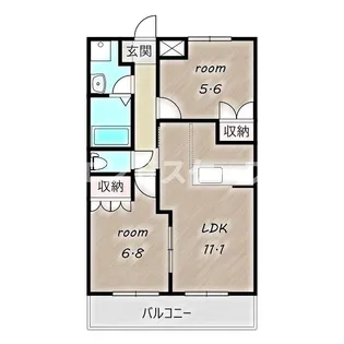 スプリーム ユー【2階】の間取り