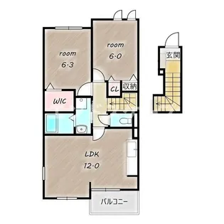 グラン・ソレイユⅠ【2階】の間取り