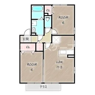 エクレール箱田 A【1階】の間取り