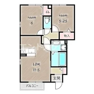 ブライトフォーチュン【1階】の間取り