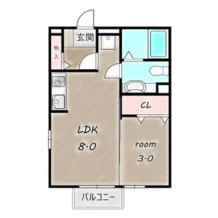 evergreen【1階】の間取り