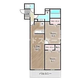 ラ・フルール紅雲【2階】の間取り