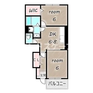 アルデンヌA【1階】の間取り