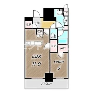 ブリリアタワー高崎ALPHA RESIDENCIA【407号室】の間取り