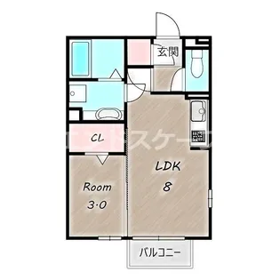 ソナ・ヴェルデ Ⅱ【2階】の間取り