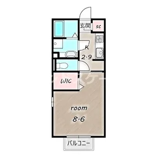 サニーウェル【2階】の間取り