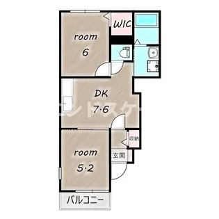 サンヴィレッジC【1階】の間取り