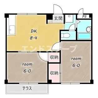 サンハイツT【1階】の間取り