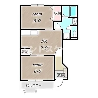 カファーラC【1階】の間取り