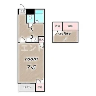 ベルヴュー高崎B【203号室】の間取り