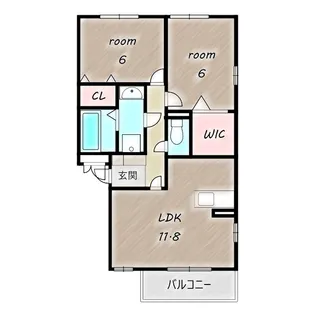 リバーサイド・K【1階】の間取り