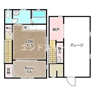 AUBEII【B号室】の間取り