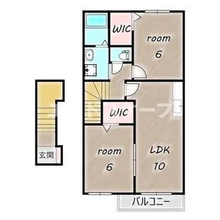 2LDKの間取り画像