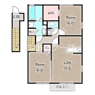 ウィステリア【2階】の間取り