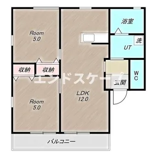 コスモハイムII B【2階】の間取り