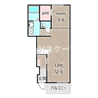 ショウパレスB【1階】の間取り