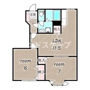 サンライト フォレスタB【1階】の間取り