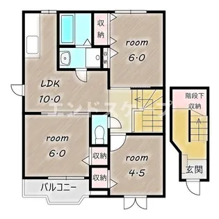 メゾンシャンポリオン A【2階】の間取り