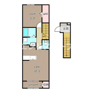 ハミルトン・A【2階】の間取り
