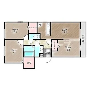 ラ・ルミエール紅雲【103号室】の間取り