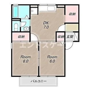 ハウゼ・K A【1階】の間取り