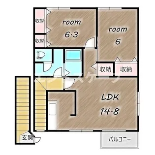フォルトーナA【2階】の間取り