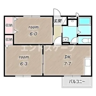 ルミエール松本 A【1階】の間取り