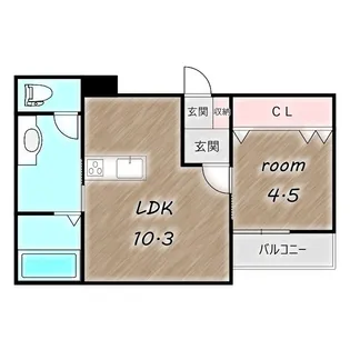 (仮)大橋町アパート【202号室】の間取り