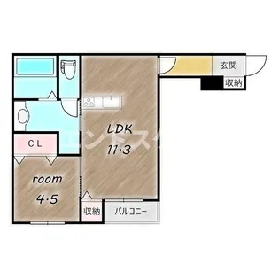 リーブス大橋【203号室】の間取り