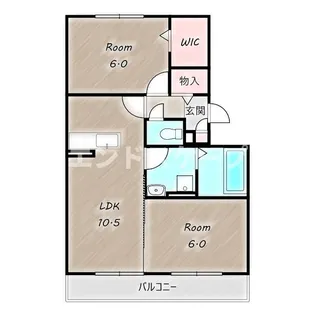 レーブ中泉【102号室】の間取り