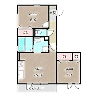 リッフェル高崎【2階】の間取り