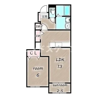 フローラⅠ【1階】の間取り