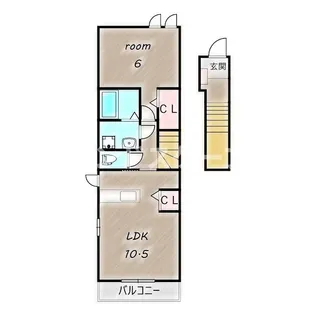 ラ・ナチュール Ⅱ【2階】の間取り
